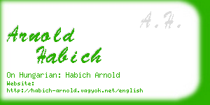arnold habich business card